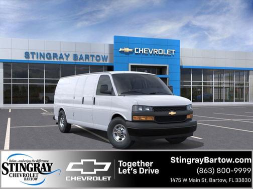Summit White 2025 Chevrolet Express 2500 LT Cargo Van