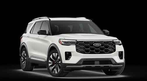 Star White Metallic Tri-Coat 2026 Ford Explorer Platinum