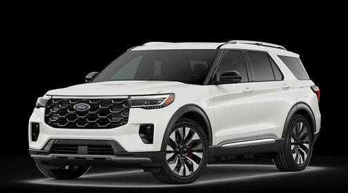 Star White Metallic Tri-Coat 2026 Ford Explorer Platinum