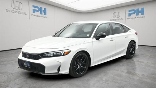 Platinum White Pearl 2025 Honda Civic Sport