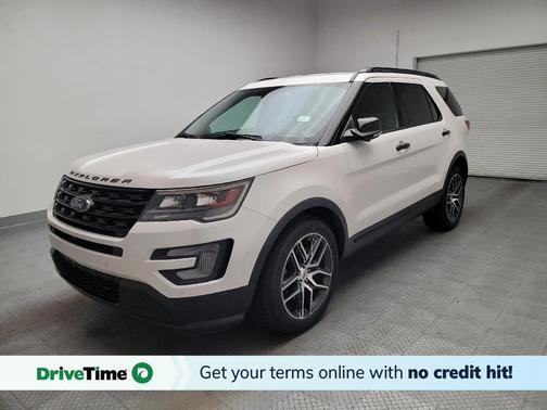 White Platinum Metallic Tri-Coat 2017 Ford Explorer sport