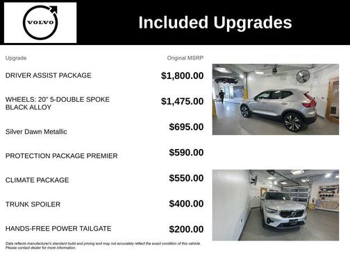 Silver Dawn Metallic 2023 Volvo XC40 B5 Plus Bright Theme