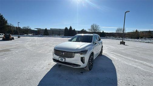 Crystal White Pearl 2026 Volvo XC90 Plug-In Hybrid Plus, T8 AWD, Electric/Gasoline, Bright, 7 Seats