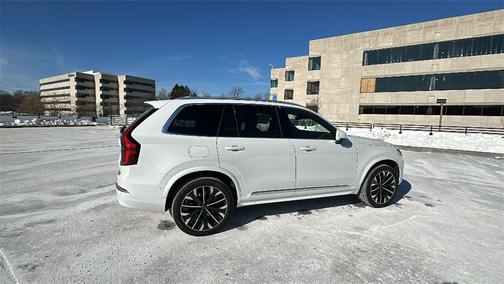 Crystal White Pearl 2026 Volvo XC90 Plug-In Hybrid Plus, T8 AWD, Electric/Gasoline, Bright, 7 Seats