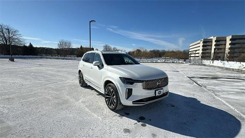 Crystal White Pearl 2026 Volvo XC90 Plug-In Hybrid Plus, T8 AWD, Electric/Gasoline, Bright, 7 Seats