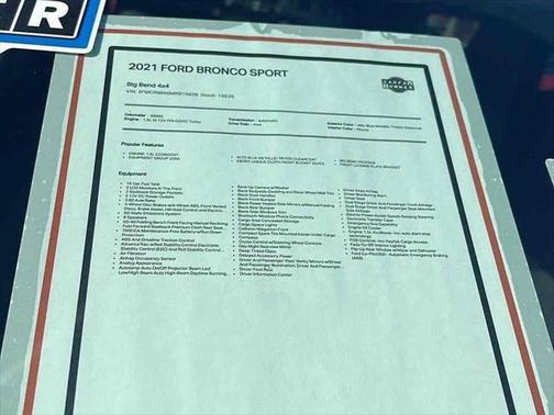 2021 Ford Bronco Sport Big Bend