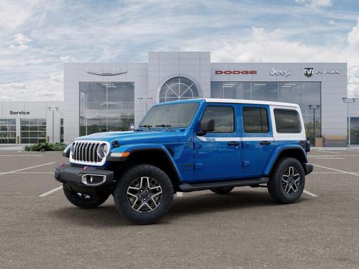 Hydro Blue Pearlcoat 2026 Jeep Wrangler 4-Door Sahara 4x4