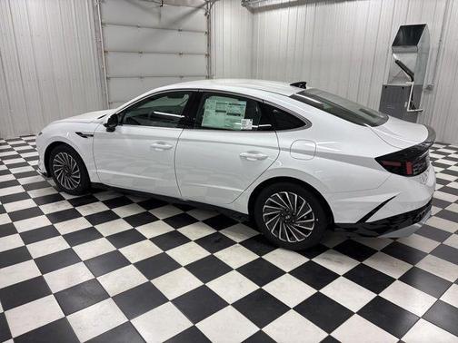 Serenity White 2025 Hyundai SONATA Hybrid SE