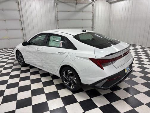 Serenity White 2025 Hyundai ELANTRA HEV SEL Sport