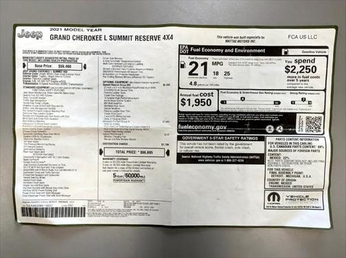 2021 Jeep Grand Cherokee L Summit Reserve