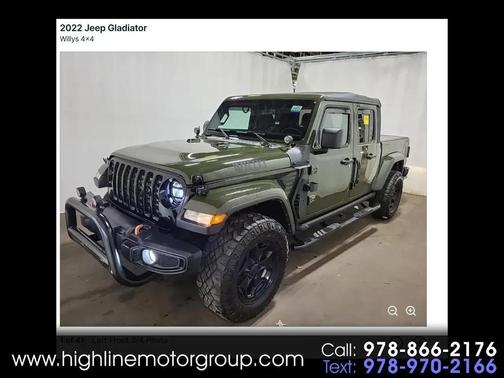 Sarge Green Clearcoat 2022 Jeep Gladiator Willys 4x4