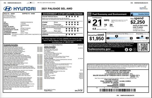 2021 Hyundai PALISADE SEL