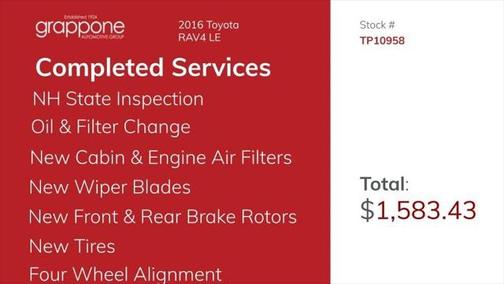 Super White 2016 Toyota RAV4 LE