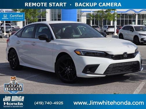 Platinum White Pearl 2023 Honda Civic Sport