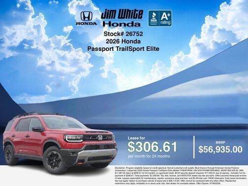 Radiant Red Metallic II 2026 Honda Passport TrailSport Elite