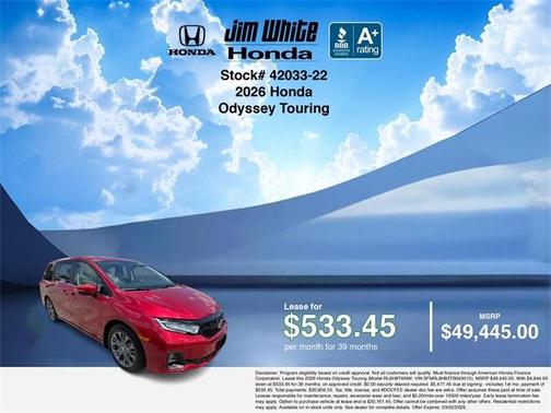 2026 Honda Odyssey Touring