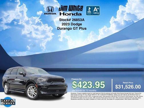 DB Black Clearcoat 2023 Dodge Durango GT