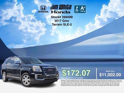 Onyx Black 2017 GMC Terrain SLE-2