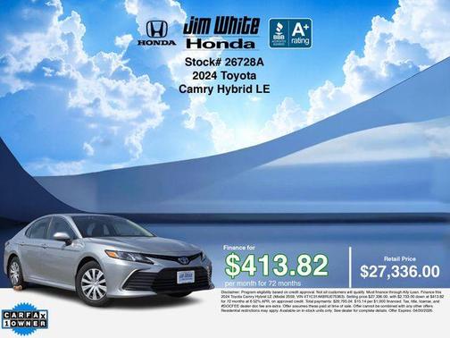 2024 Toyota Camry Hybrid LE