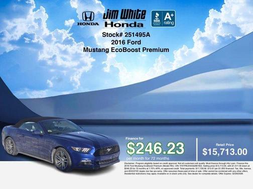 2016 Ford Mustang EcoBoost Premium