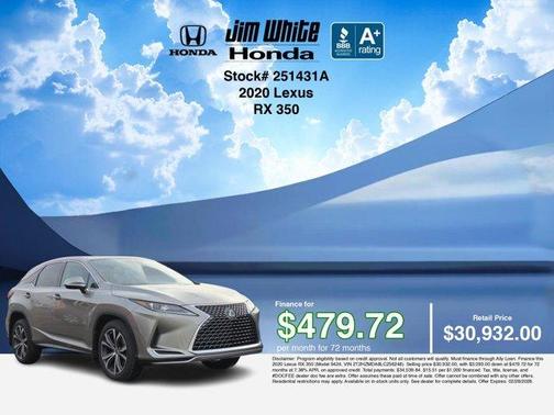 2020 Lexus RX 350 Base