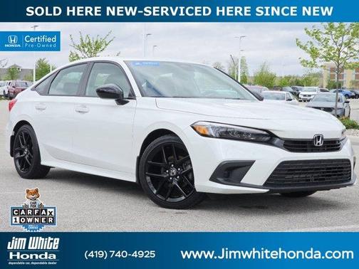 Platinum White Pearl 2023 Honda Civic Sport