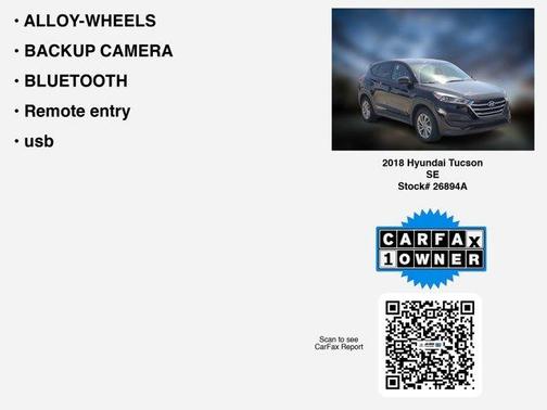 Black Noir Pearl 2018 Hyundai TUCSON SE