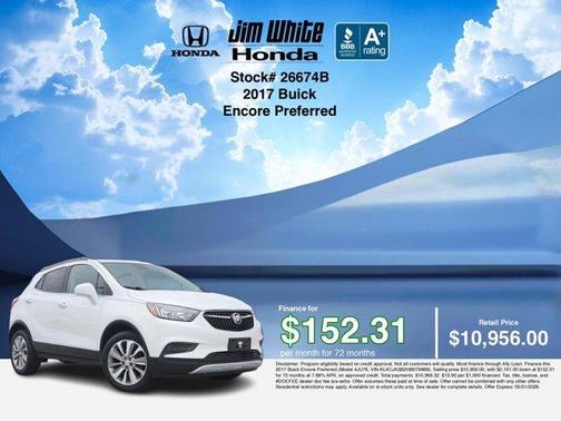 Summit White 2017 Buick Encore Preferred