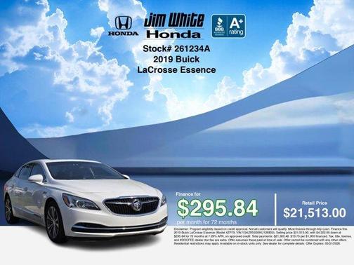 White Frost Tri-Coat 2019 Buick LaCrosse Essence