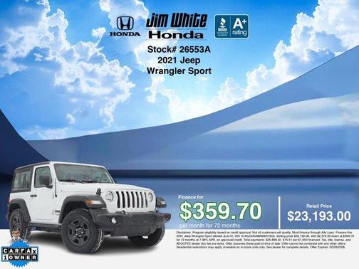 2021 Jeep Wrangler Sport