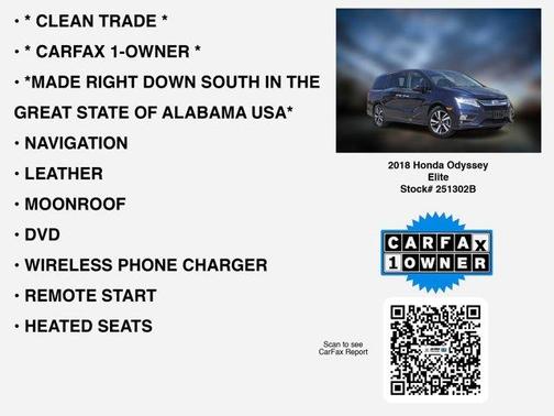 2018 Honda Odyssey Elite