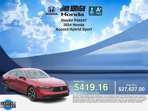 2024 Honda Accord Hybrid Sport