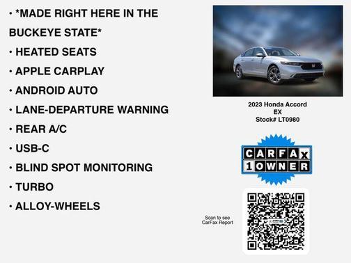 Lunar Silver Metallic 2023 Honda Accord EX