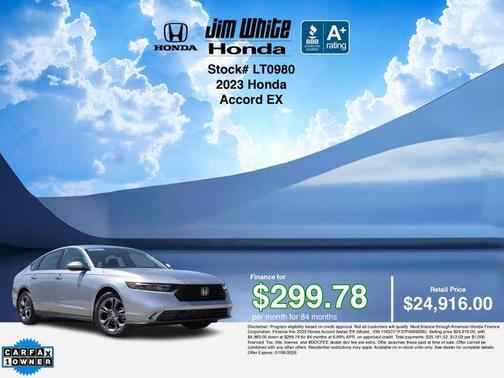 Lunar Silver Metallic 2023 Honda Accord EX