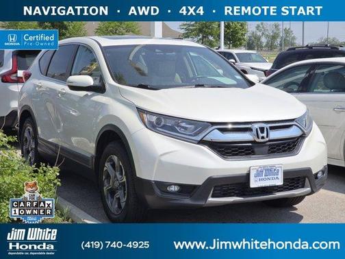 White Diamond Pearl 2018 Honda CR-V EX-L