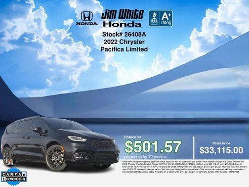 2022 Chrysler Pacifica Limited