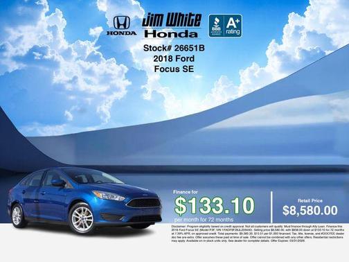 Lightning Blue 2018 Ford Focus SE