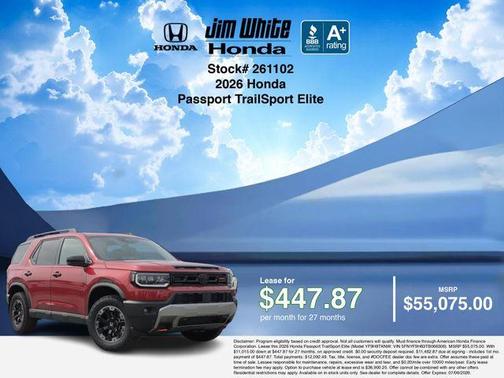 Radiant Red 2026 Honda Passport TrailSport Elite