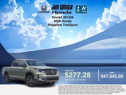 Ash 2026 Honda Ridgeline TrailSport
