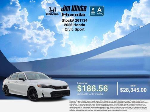 Platinum 2026 Honda Civic Sport