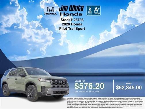 2026 Honda Pilot TrailSport