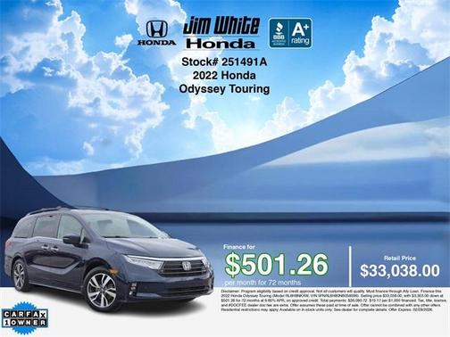 2022 Honda Odyssey Touring