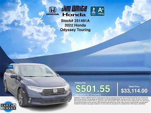 2022 Honda Odyssey Touring