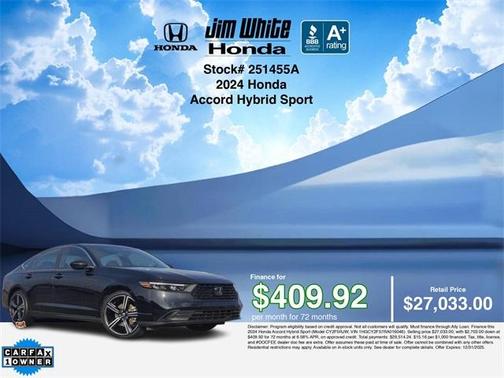 2024 Honda Accord Hybrid Sport