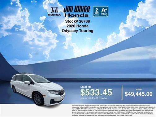 2026 Honda Odyssey Touring