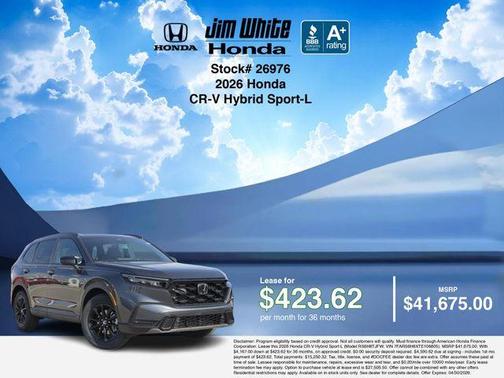 Gray 2026 Honda CR-V Hybrid Sport-L