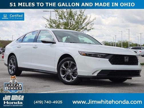 Platinum White Pearl 2023 Honda Accord Hybrid EX-L