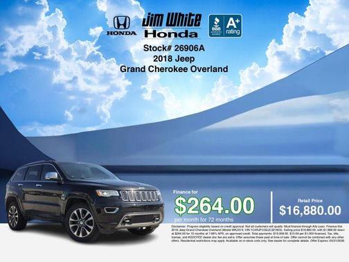 Diamond Black 2018 Jeep Grand Cherokee Overland