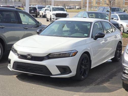 Platinum White Pearl 2023 Honda Civic Sport