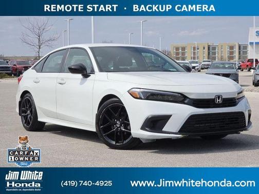 Platinum White Pearl 2023 Honda Civic Sport